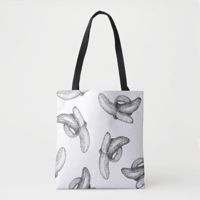 Nahtloses Muster oder Hintergrund mit Banane. Tasche (Vorderseite)