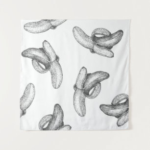 Nahtloses Muster oder Hintergrund mit Banane. Wandteppich