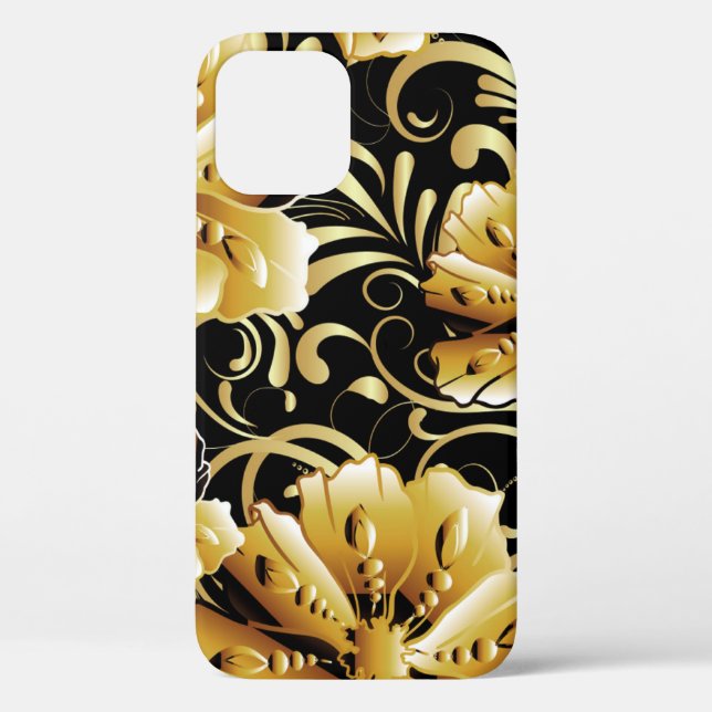 Nahtloses Muster ohne Blumen. Blüh ein 3D-Tapete.  Case-Mate iPhone Hülle (Rückseite)