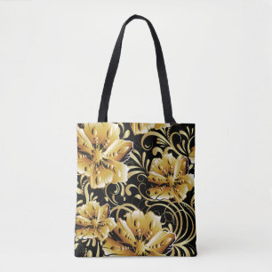 Nahtloses Muster ohne Blumen. Blüh ein 3D-Tapete. Tasche
