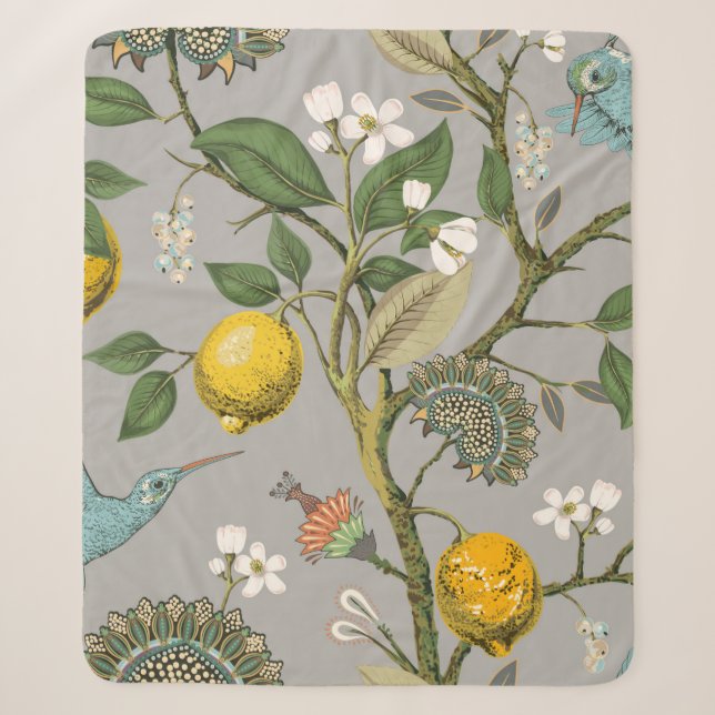 Nahtloses Muster ohne Blumen. Botanische Tapete. P Sherpadecke (Vorderseite)