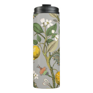Nahtloses Muster ohne Blumen. Botanische Tapete. P Thermosbecher
