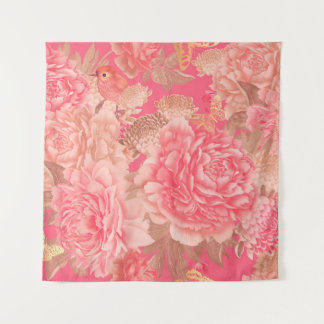 Nahtloses Muster ohne Blumen. Gartenrosa Blume Wandteppich