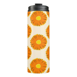 Nahtloses Muster ohne Blumen. nahtloses Muster mit Thermosbecher