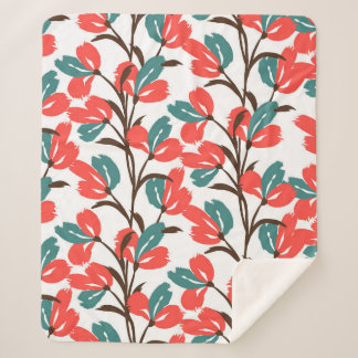 Nahtloses Muster ohne Blumen. Niedlicher blumenges Sherpadecke