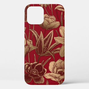 Nahtloses Muster ohne Blumen. Vintager Federhinter Case-Mate iPhone Hülle