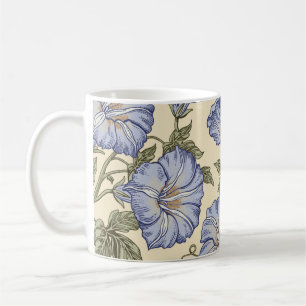 Nahtloses Muster. Petunia Wildblumen Set. Beautif Kaffeetasse