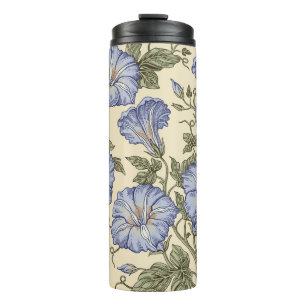 Nahtloses Muster. Petunia Wildblumen Set. Beautif Thermosbecher