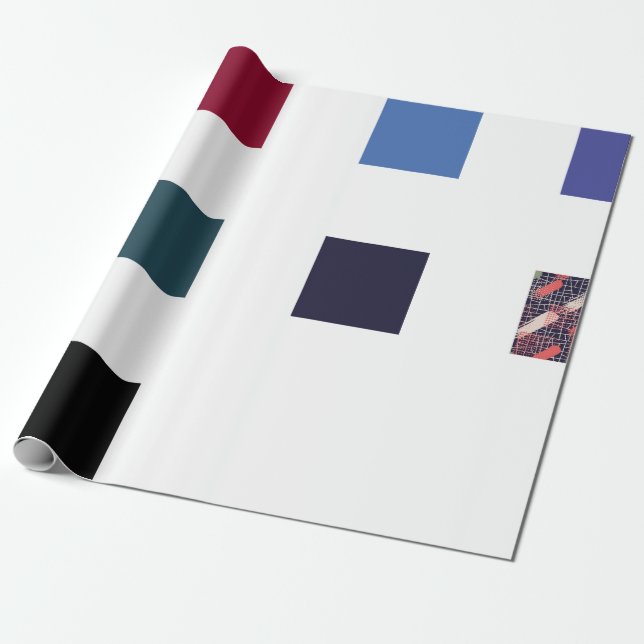 Nahtloses Muster. Pinselstriche und Elemente versc Geschenkpapier (Ungerollt)