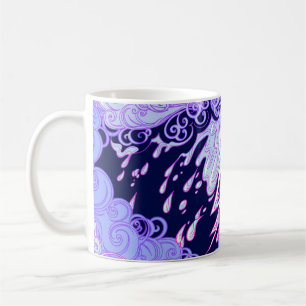 Nahtloses Muster. Retro-Stil lockig dekoriert Kaffeetasse