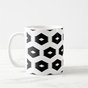 Nahtloses Muster. Rhombusse, Figuren zieren. Mos Kaffeetasse