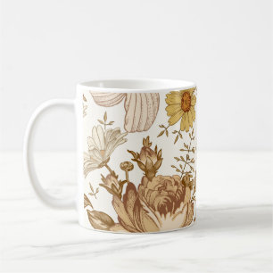 Nahtloses Muster. Schönes, rosa blühendes Realisti Kaffeetasse