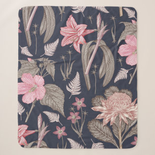 Nahtloses Muster. Set Amaryllis Waratah Hib Sherpadecke