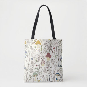 Nahtloses Muster. Set von farbenfrohen wilden Pfla Tasche