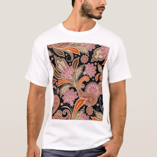 Nahtloses Muster, traditionelles Paisley-Design T-Shirt