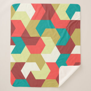 Nahtloses Muster. Unendlicher Hintergrund geometri Sherpadecke