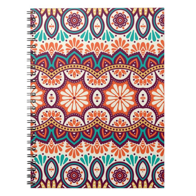 Nahtloses Muster. Vintage Dekoelemente. Han Notizblock (Vorderseite)