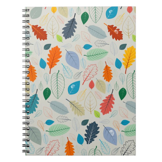Nahtloses Muster - Vintage Herbstleaves Illustrat Notizblock (Vorderseite)