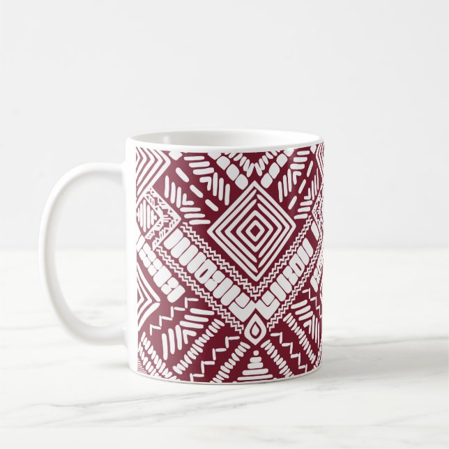 Nahtloses Muster von Aztec Kaffeetasse (Links)