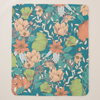 Nahtloses Musterdesign mit handgezeichneten Blume  Sherpadecke