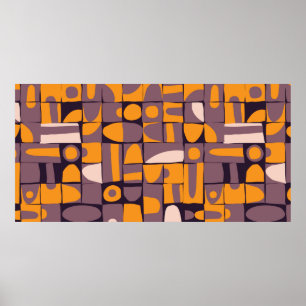 Nahtloses Musterdesign mit schlampiger geometrisch Poster