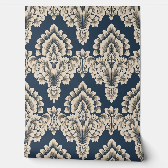 Nahtloses Musterelement Damask Tapete (Abrollen)