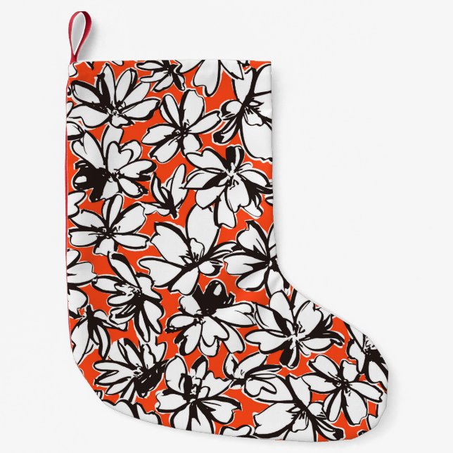 Nahtloses Mustermaterial einer abstrakten Blume,  Kleiner Weihnachtsstrumpf (Vorderseite)