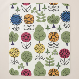Nahtloses niedliches Muster, Natur im Sommer, abst Sherpadecke