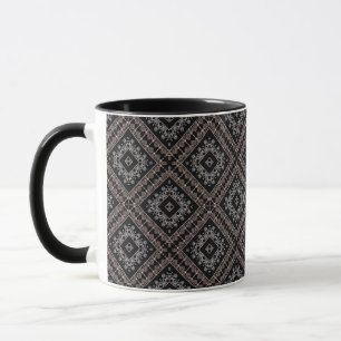 Nahtloses ornamentales Dekor-Perlen-Schmuckmuster Tasse