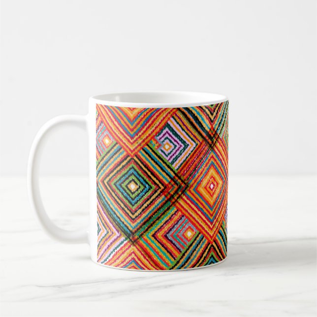 Nahtloses Patchwork-Design. Creative Backgr Kaffeetasse (Links)
