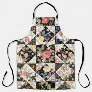 nahtloses Patchwork mit Blume Schürze