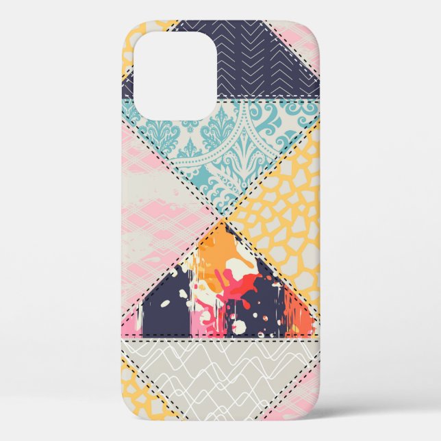 Nahtloses Patchwork-Stilmuster  Case-Mate iPhone Hülle (Rückseite)