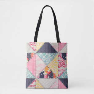 Nahtloses Patchwork-Stilmuster  Tasche