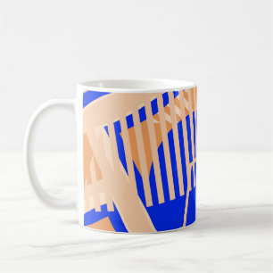 Nahtloses Pop-Art-Muster. Abstrakte Farbtextur w Kaffeetasse