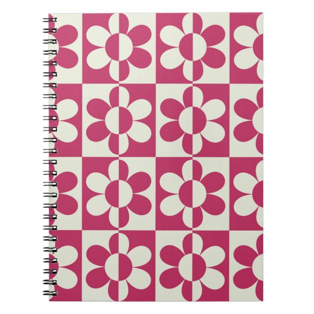 Nahtloses Retro-Design mit Vintager Disy fl Notizblock (Vorderseite)
