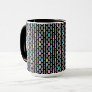 Nahtloses Retro-Farben-Design Kreise Tupfen-Muster Tasse