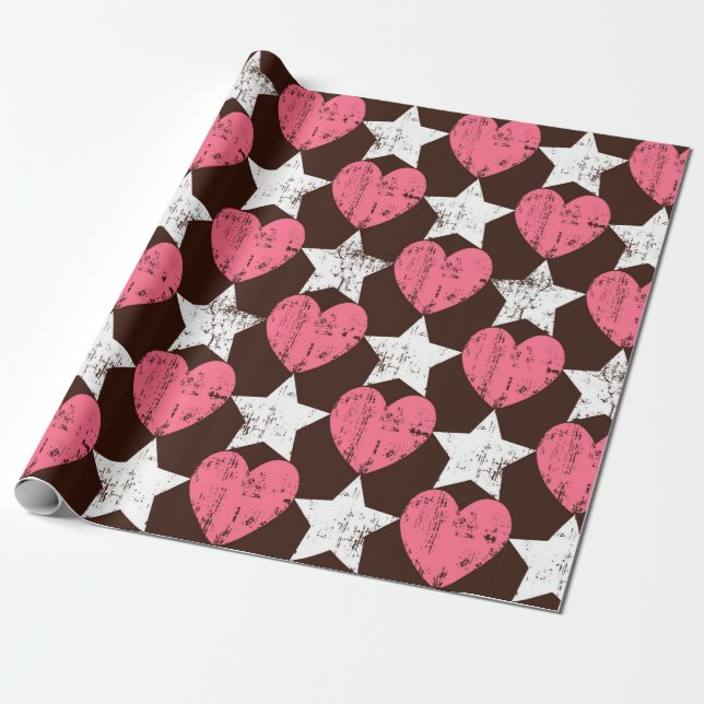 Nahtloses Retro-Muster. Textur mit threadbare er Geschenkpapier (Ungerollt)
