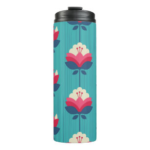 Nahtloses Retro-Muster. Thermosbecher