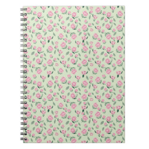 Nahtloses Rosa-Rosen-Watercolor-Muster Notizblock