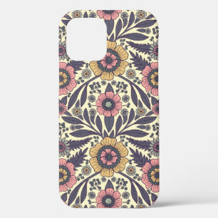 Nahtloses rosa und blaues Blumenmuster Case-Mate iPhone Hülle