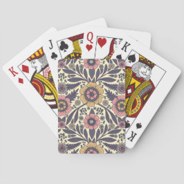 Nahtloses rosa und blaues Blumenmuster Spielkarten