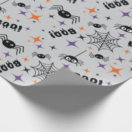 Nahtloses Schleifpapier mit Spinnen, Spinnweben, B Geschenkpapier