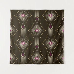 Nahtloses, schönes, antikes Art Deco-Musterornamen Wandteppich