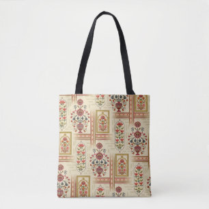 Nahtloses schönes Mughal-Blume-Motiv mit Pattern Tasche