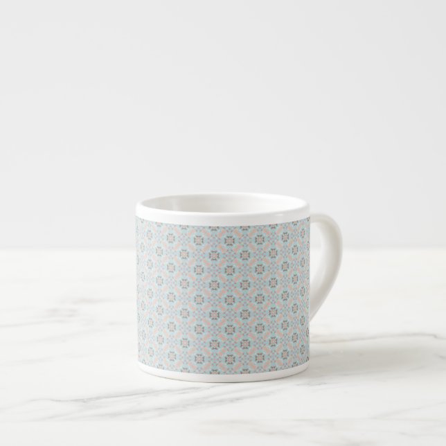 Nahtloses Seashell-Muster Espressotasse (Vorderseite Rechts)