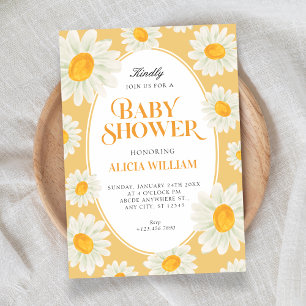 Nahtloses Sonnenblumen-Blumenmuster Baby Shower Einladung