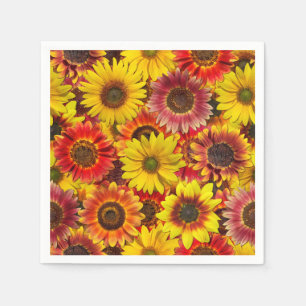 Nahtloses Sonnenblumenmuster Serviette