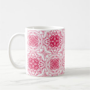 Nahtloses Spitzen-Ornament-Dekorationsmuster elega Kaffeetasse