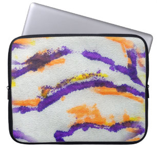 Nahtloses Tier Zebra. Schmutziges Kunstmuster. Abs Laptopschutzhülle
