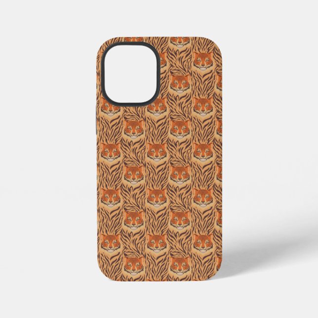 Nahtloses Tigerstreifenmuster iPhone 12 Mini Hülle (Rückseite)